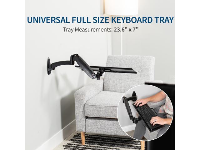 VIVO Articulating Keyboard & Mouse Platform Wall Mount, Keyboard Tray Arm