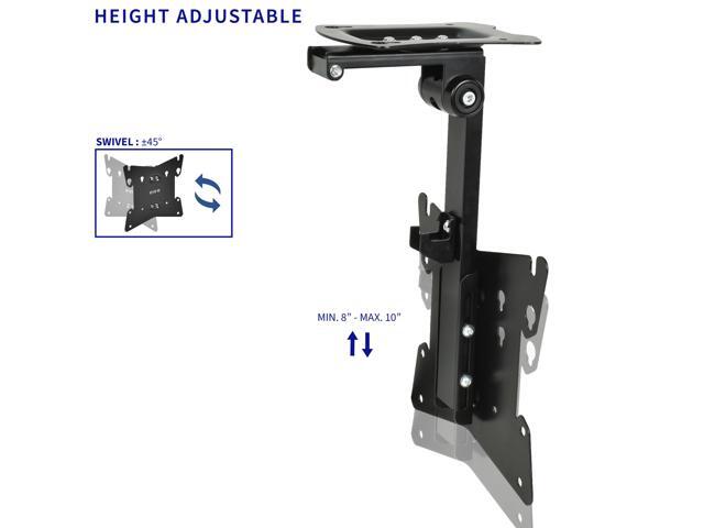 VIVO Black Manual Flip Down 20' to 37' Screen Mount For Pitched Roof Ceilings