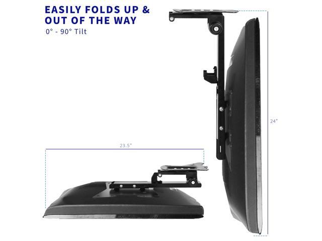 VIVO Black Manual Flip Down 20' to 37' Screen Mount For Pitched Roof Ceilings