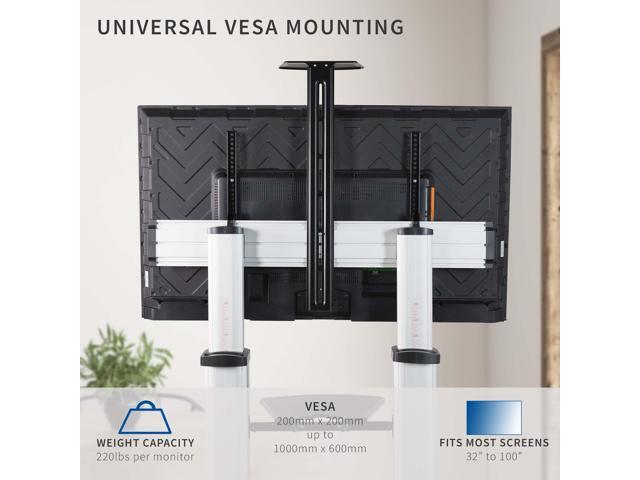 Ultra Heavy Duty Mobile Stand TV Cart Mount, Fits 32' to 100' Flat Screens