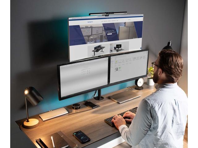 VIVO Triple Monitor Desk Mount Stand, Heavy Duty, 3 Computer Screens up to 30'