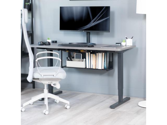 VIVO Black 30' Under Desk Shelf Storage Organizer System