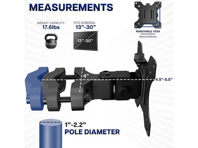 VIVO Steel Universal Bracket Pole Mount VESA Plate Fits 13' to 30' Screens
