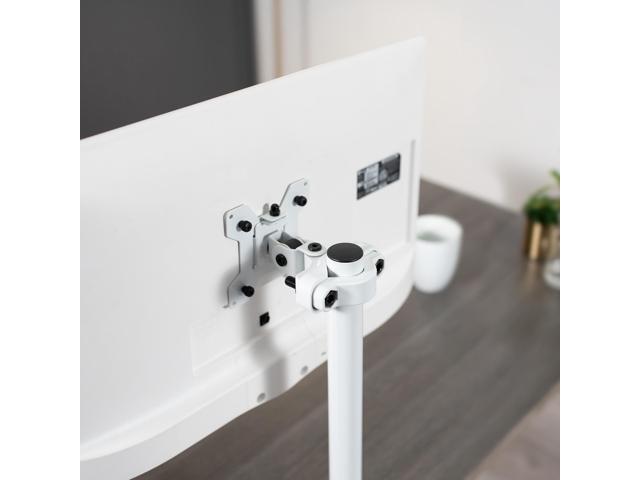 VIVO White Steel Universal Bracket Pole Mount VESA Plate, Fits 13' to 30' Screen