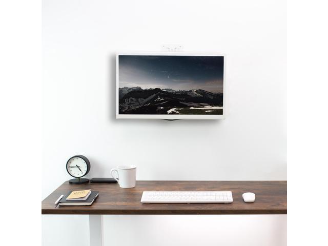 VIVO White Height Adjustable 17' to 32' VESA Monitor Wall Mount for 1 Screen