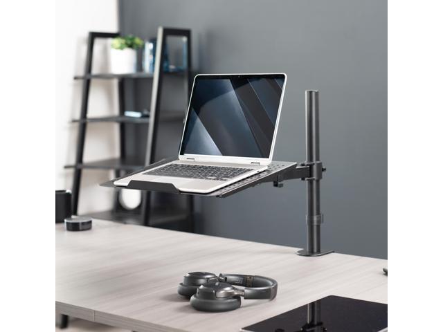 VIVO Black Single Laptop Notebook Desk Mount, Fully Adjustable Extension Clamp