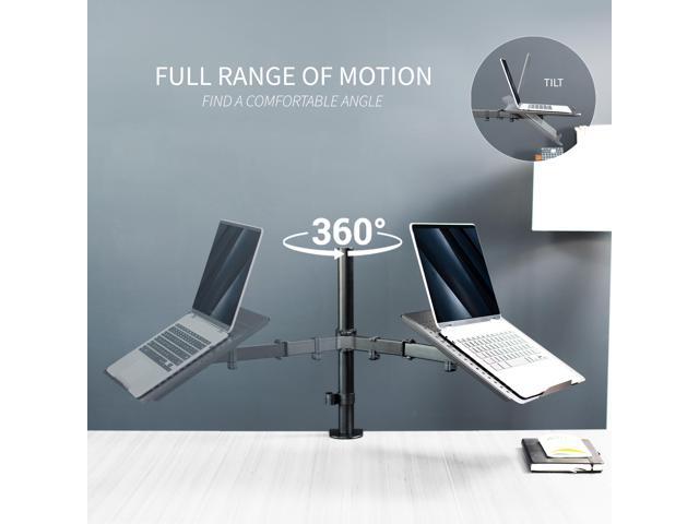 VIVO Black Single Laptop Notebook Desk Mount, Fully Adjustable Extension Clamp