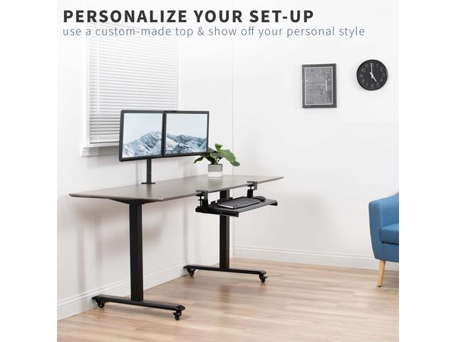 VIVO Height Adjustable Clamps & Rails for Custom Wood Keyboard Tray - Pack of 2
