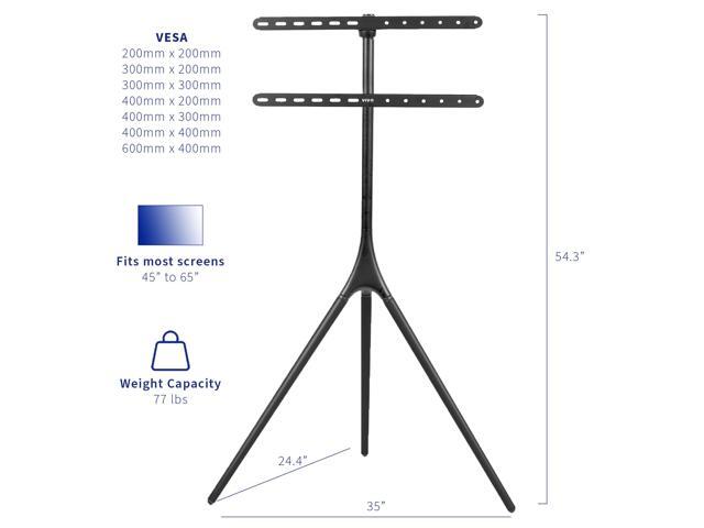 VIVO Black Artistic Easel 45' to 65' Studio TV Tripod Adjustable Floor Stand