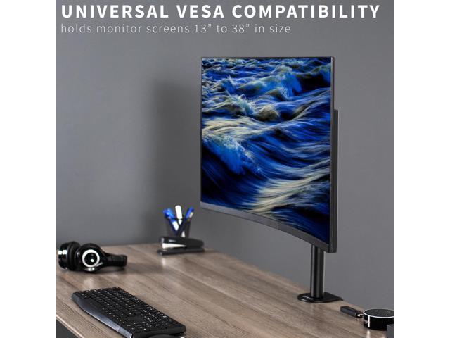 VIVO Single Monitor Adjustable Tilt Desk Mount Stand for 1 LCD Screen up to 38'