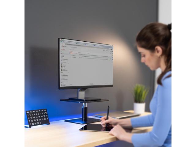 VIVO Universal Height Adjustable Ergonomic Computer Monitor & Laptop Riser Stand