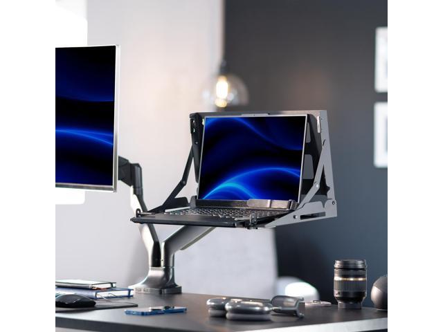 VIVO Wall and VESA Mounted Flip Down 13 to 17 Laptop Holder, Notebook Tray