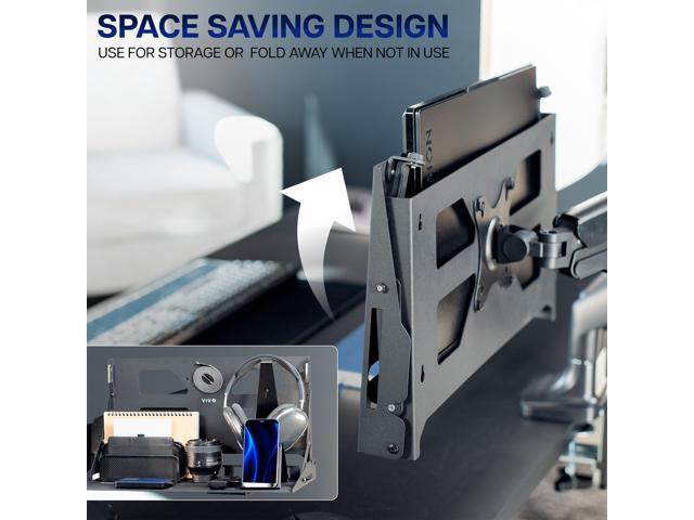 VIVO Wall and VESA Mounted Flip Down 13 to 17 Laptop Holder, Notebook Tray