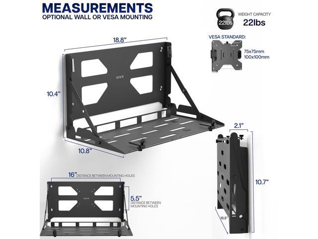 VIVO Wall and VESA Mounted Flip Down 13 to 17 Laptop Holder, Notebook Tray
