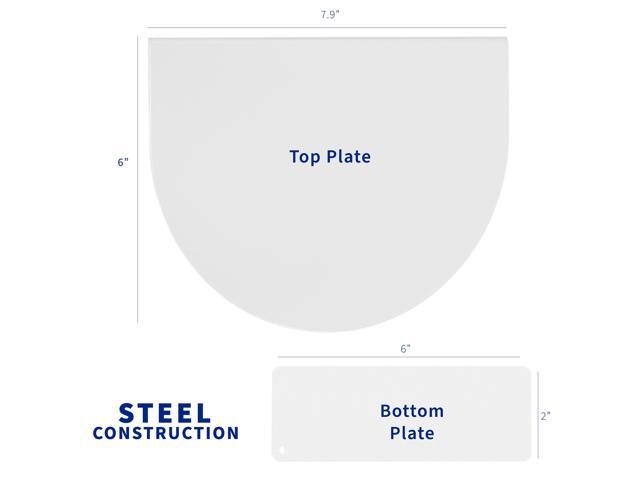 VIVO White Steel Reinforcement Bracket Mount Plate for C-clamp Installations