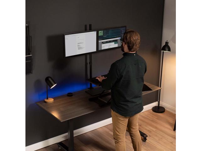 VIVO Dual Monitor Desk Mount Extra Tall Adjustable Stand for up to 27' Screens