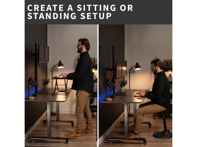 VIVO Dual Monitor Desk Mount Extra Tall Adjustable Stand for up to 27' Screens