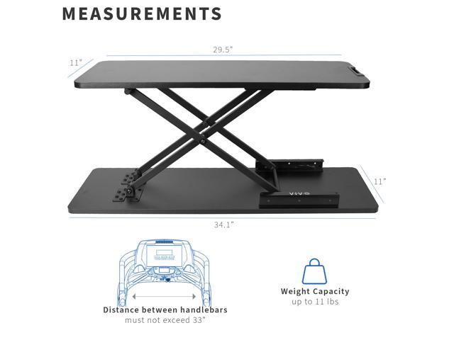 VIVO Height Adjustable Treadmill Desktop Riser, Laptop Desk for Treadmills