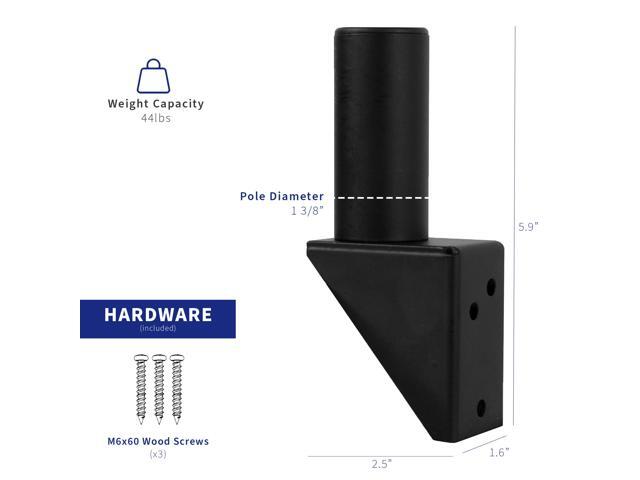 VIVO Steel Monitor Mount to Wall Conversion Pole Bracket, Standard 1.4' Diameter