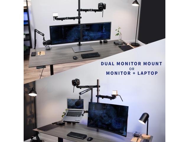VIVO Black All-In-One Livestream Desk Mount, 17' to 32' Monitor, Laptop, Camera