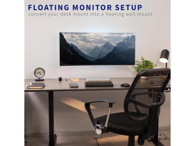 VIVO Steel Monitor Mount to Wall Conversion Pole Bracket, Standard 1.4' Diameter