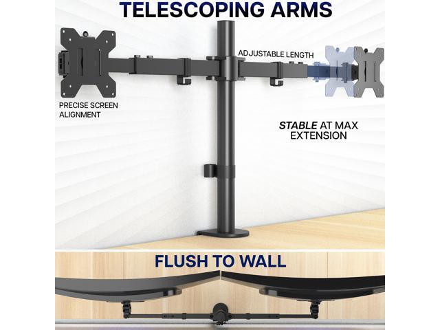 VIVO Telescoping Dual 21' to 32' Monitor Mount, Heavy Duty Desk Stand