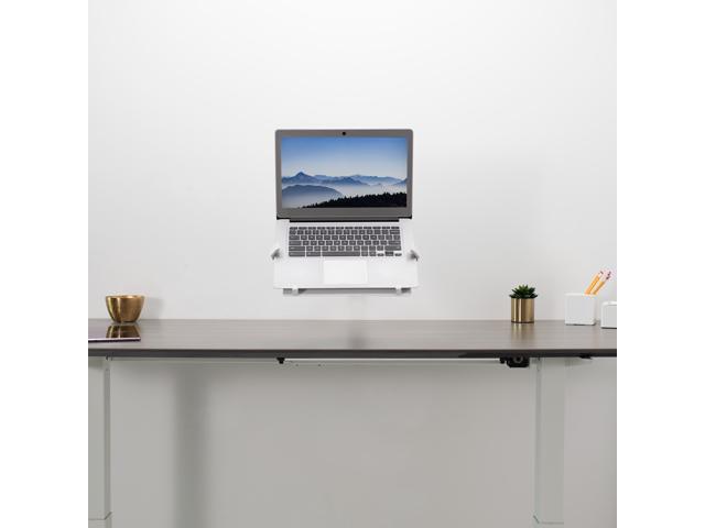 VIVO Universal White Adjustable 10' to 15.6' Single Laptop Pneumatic Arm Mount
