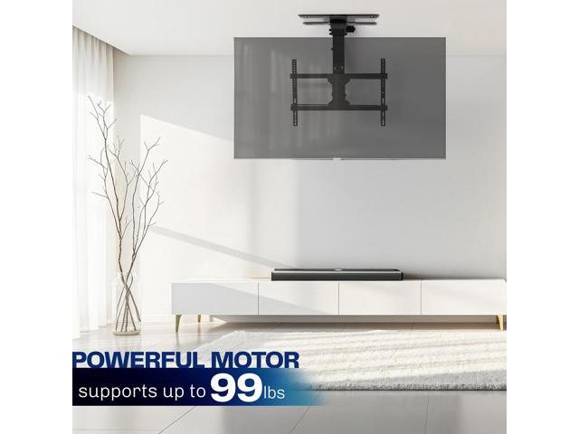 VIVO Black Electric Flip Down Ceiling TV Mount for 37 to 70 inch Screens