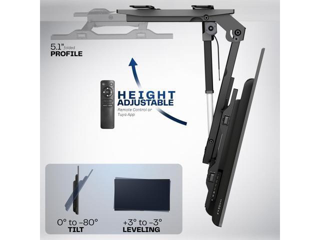 VIVO Black Electric Flip Down Ceiling TV Mount for 37 to 70 inch Screens