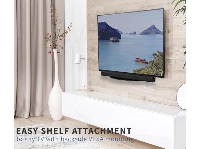 VIVO Under or Above VESA TV Wall Mount Shelving Bracket AV Component Glass Shelf - image 2