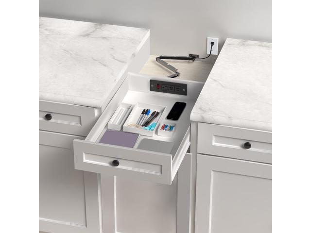 Life Finds Compact In-Drawer Outlet Charging Station Power Strip