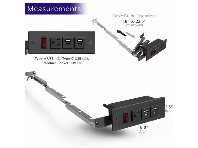 Life Finds Compact In-Drawer Outlet Charging Station Power Strip