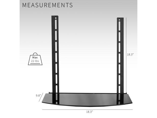 VIVO Under or Above VESA TV Wall Mount Shelving Bracket AV Component Glass Shelf - image 5