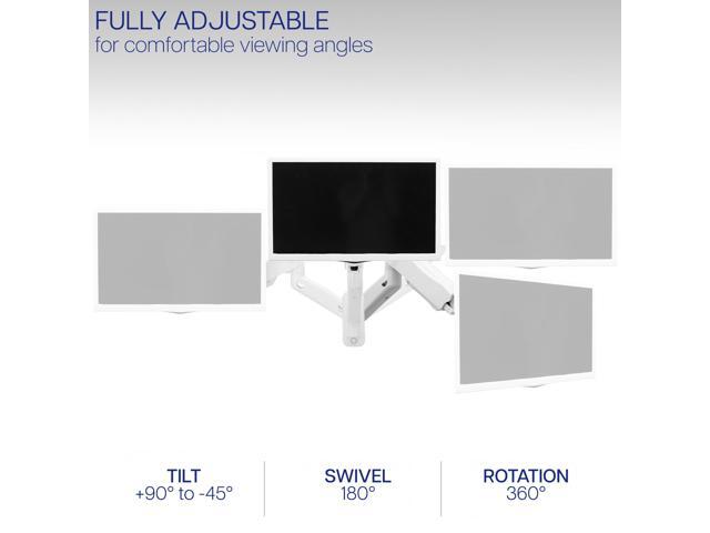 VIVO White Pneumatic Articulating Extended Arm, 17' to 32' Monitor Wall Mount