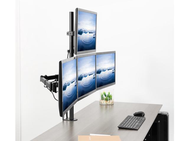 VIVO Quad Heavy Duty 13' to 24' Monitor Desk Mount 3 + 1 Stand Holds 4 Screens