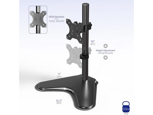 VIVO Black Single LCD Monitor Adjustable Desk Stand, Fits 1 Screen
