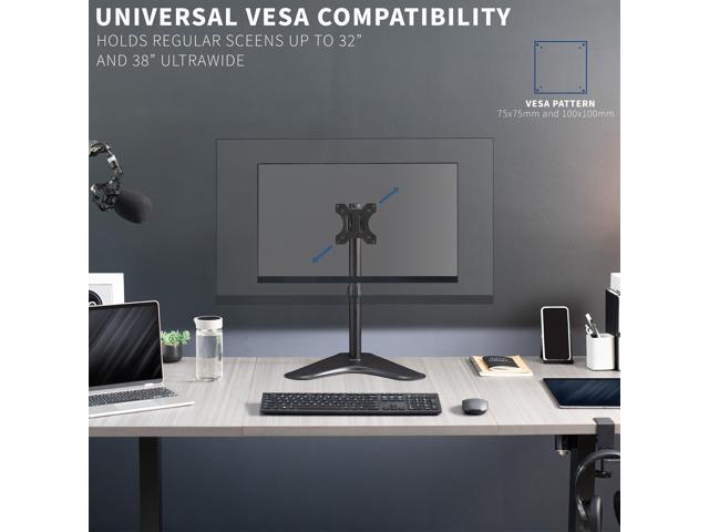 VIVO Black Single LCD Monitor Adjustable Desk Stand, Fits 1 Screen