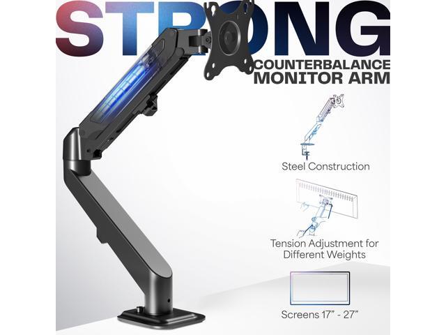 VIVO Single Monitor Counterbalance Desk Mount Stand Fits Screens 17' to 27'