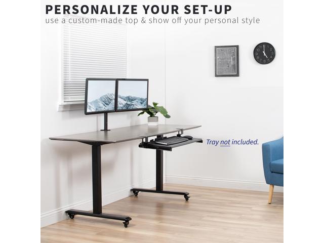 VIVO Extra Sturdy Clamps and Rails for Custom Wood Keyboard Tray - Pack of 2