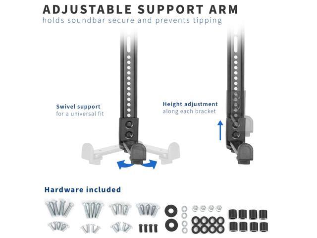 VIVO Adjustable Sound Bar Bracket Mount Above or Below Wall Mounted TV