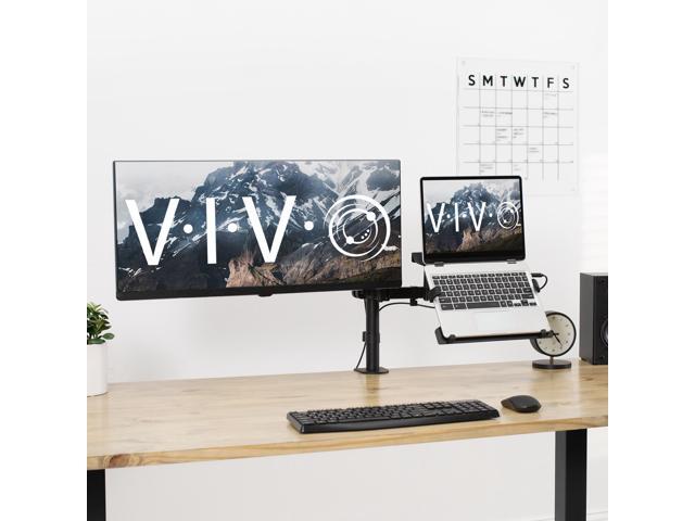 VIVO Universal Adjustable 10' to 15.6' Single Laptop VESA Arm Pole Mount