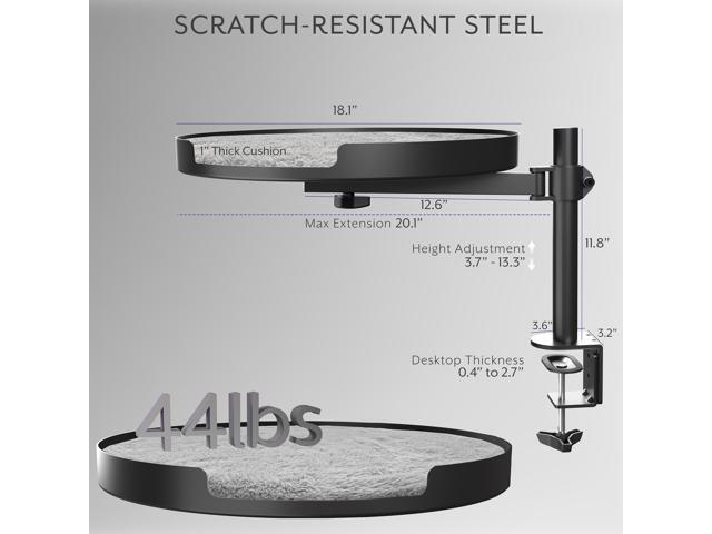 Life Finds Clamp-on Round Cat Bed for Home Office Desk