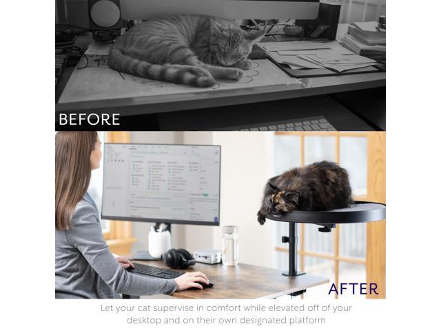 Life Finds Clamp-on Round Cat Bed for Home Office Desk