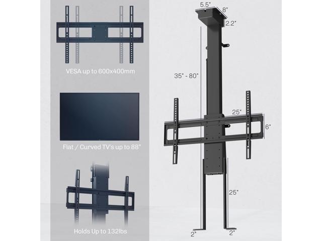 VIVO Motorized Drop Down TV Mount with Remote Control, Fits 43' to 88' Screens