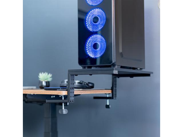 VIVO Black 22' Clamp-on Desk Extension Shelf for Monitor, Laptop, Printer
