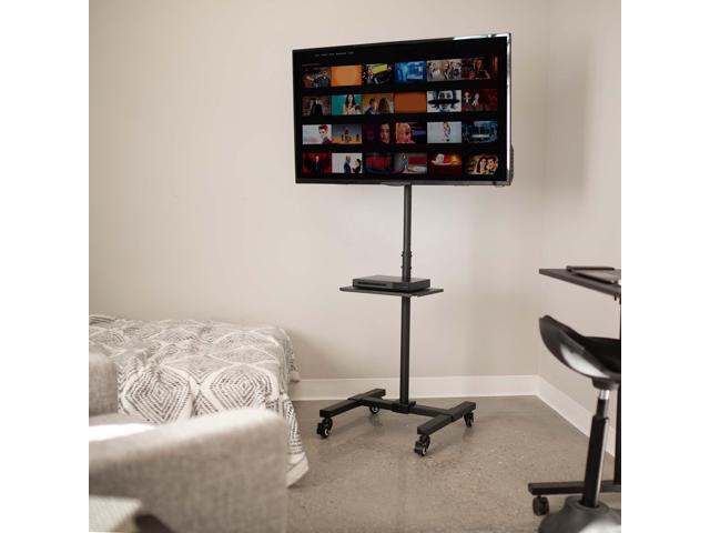 VIVO Mobile 13' to 50' TV Floor Stand with Shelf, Height Adjustable Mount