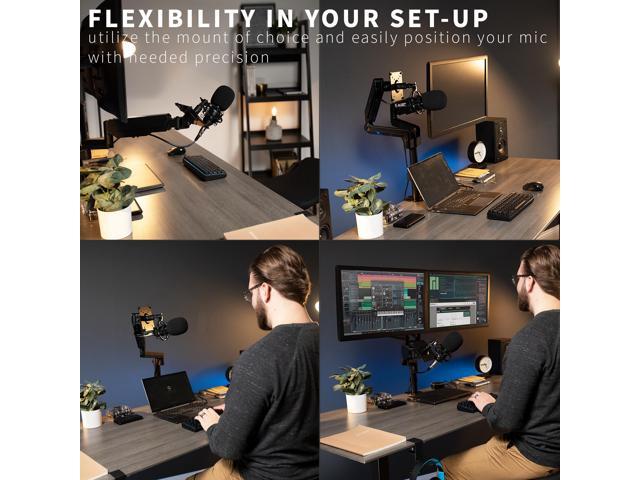 VIVO Black Universal Microphone VESA Adapter Kit, VESA 75x75mm and 100x100mm