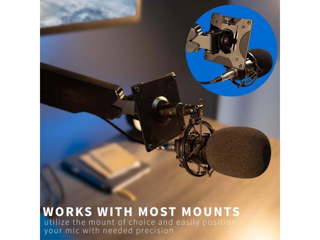 VIVO Black Universal Microphone VESA Adapter Kit, VESA 75x75mm and 100x100mm