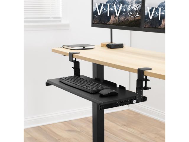 VIVO Black Height Adjustment Kit for MOUNT-KB05E Under Desk Keyboard Tray Series