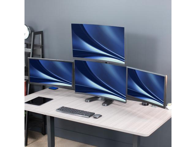VIVO Steel Quad Monitor Mount Adjustable 3 + 1 Stand 4 Screens up to 32'